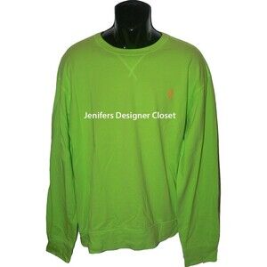 NWT POLO RALPH LAUREN XXL 2XL pullover sweatshirt men's bright green lime mesh